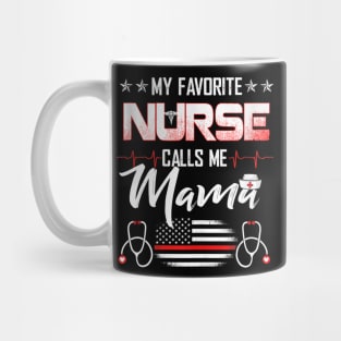 My Favorite Nurse Calls Me Mama Nursing Mother_s Day Mom Tank Top Mug